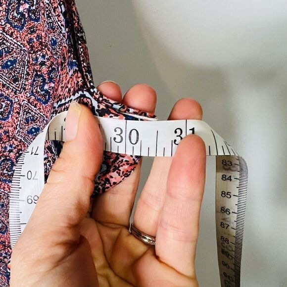 Ellos Blue Pink Coral Paisley Tank Dress Plus - Picture 6 of 9